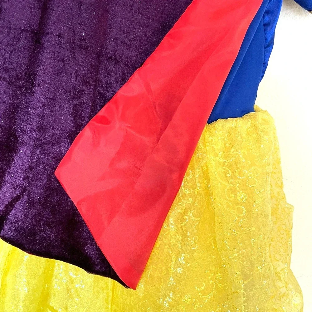 Official Disney Parks Snow White Princess Costume Dress Girls Size 6 Cape